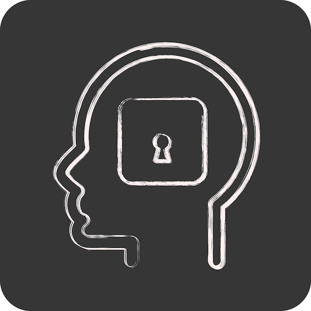 Icon Psicología relacionada con Psicología Símbolo de personalidad diseño sencillo editable ilustración sencilla
