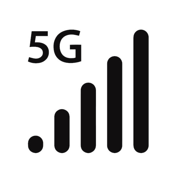 Icon de la red móvil 5G para la conectividad de datos