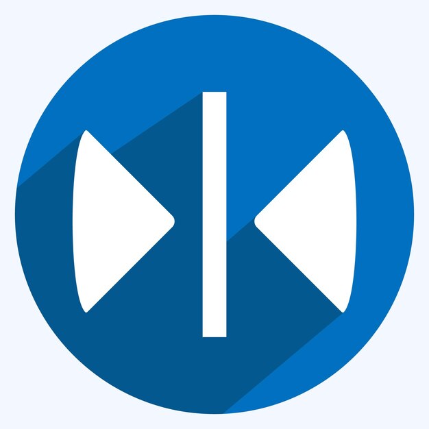 Icon Reflect relacionado con el estilo de sombra larga del símbolo de las herramientas de diseño gráfico editable
