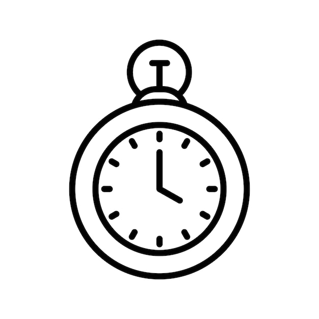 Icon de reloj de bolsillo contorno señal de ajuste