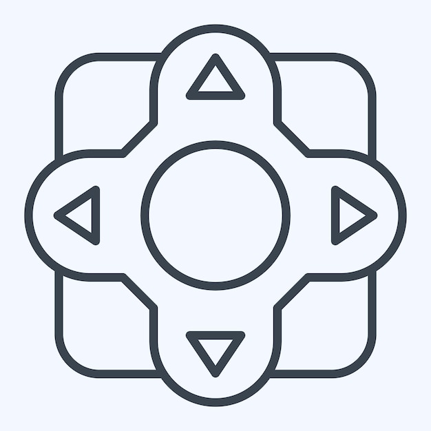 Icon Remote Control relacionado con aire acondicionado estilo de línea de símbolo diseño simple editable