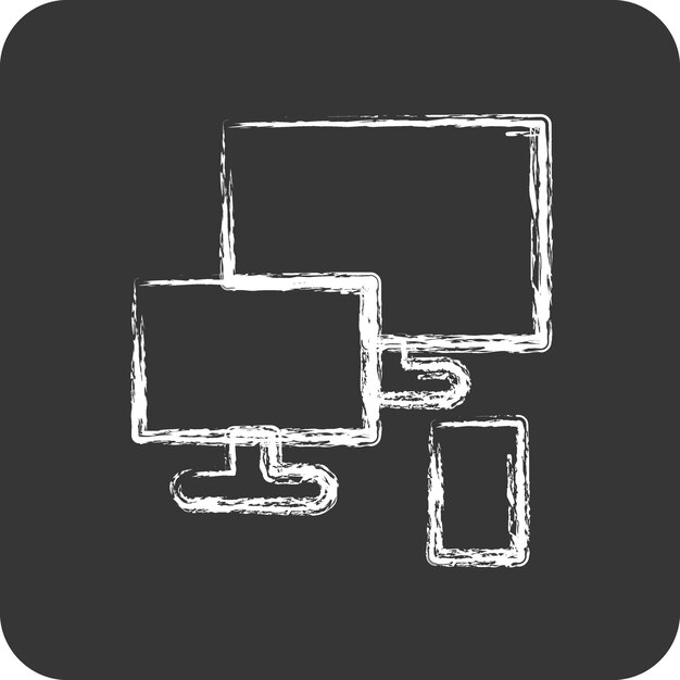 Icon Responsive adecuado para el símbolo de inicio tiza Estilo diseño simple vector de plantilla de diseño editable