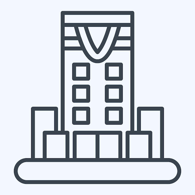 Icon Riyadh relacionado con el estilo de línea de símbolo de capital diseño simple editable