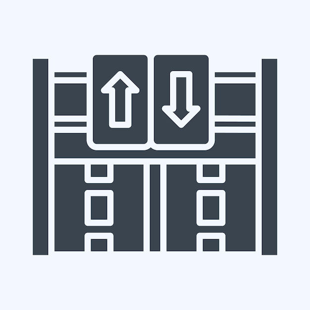 Icon Road Sign relacionado con el estilo de glifo del símbolo de la ciudad ilustración de diseño simple
