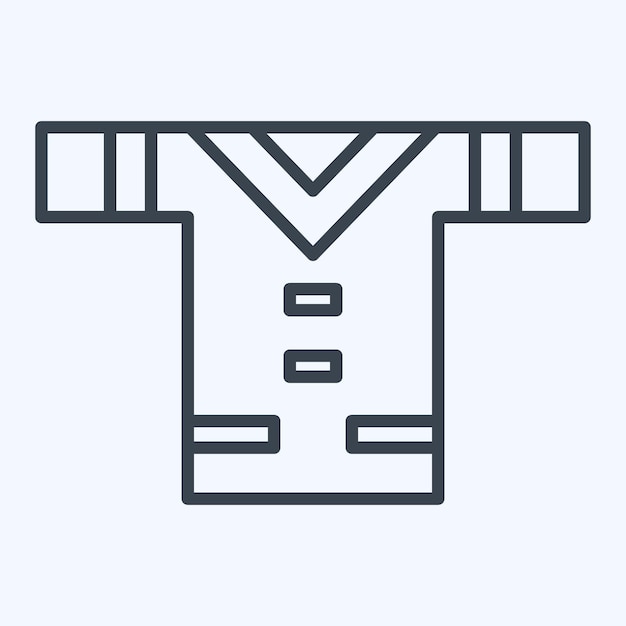 Icon Ropa relacionada con el estilo de línea de símbolos indígenas estadounidenses diseño simple
