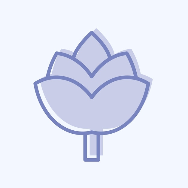 Icon Rose adecuado para símbolo de boda estilo de dos tonos diseño simple editable