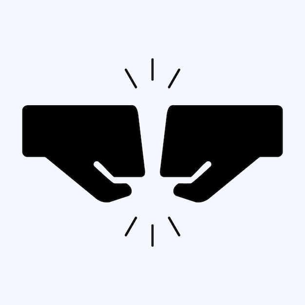 Icon Saludo relacionado con el estilo de glifo del símbolo psicológico editable