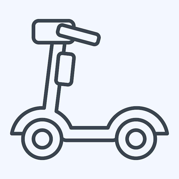 Icon Scooter eléctrico relacionado con el estilo de línea de símbolos de Smart Home