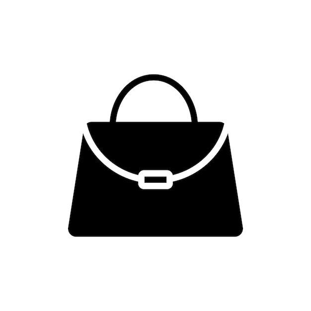 Icon Set de bolso de mano Símbolo vectorial de la canasta de la tienda de bolso en un estilo de relleno y delineado negro Signo de accesorio de moda