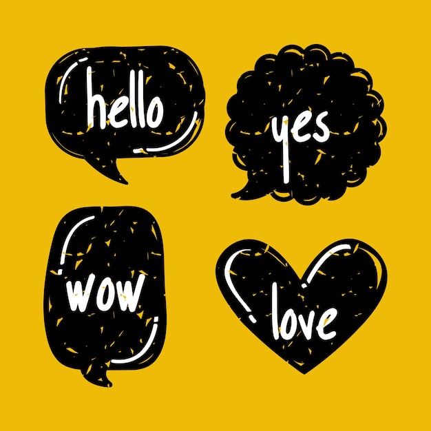 Vector icon set comics de pop art