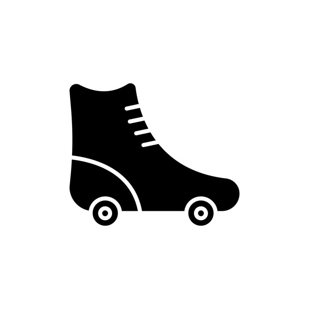 Icon Set de patines de rodillos Símbolo vectorial de diseño de velocidad en línea en un estilo de relleno y delineado en negro Signo de emoción de deslizamiento