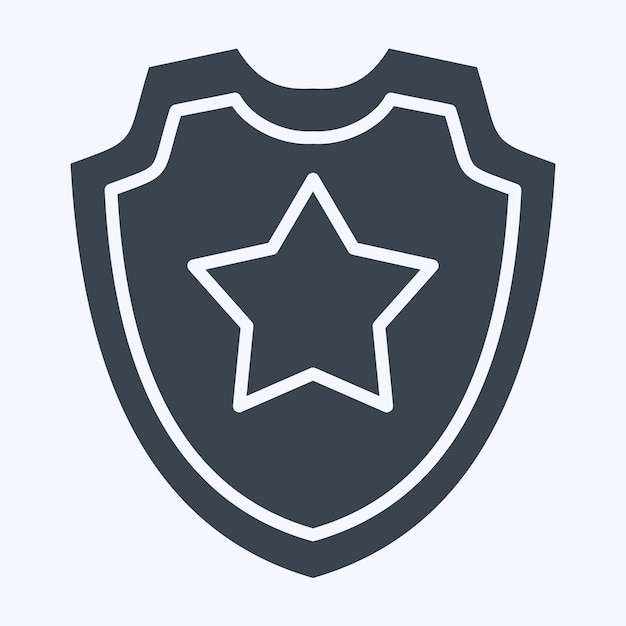 Icon Shield 2 relacionado con el estilo de glifo del símbolo de seguridad ilustración de diseño simple