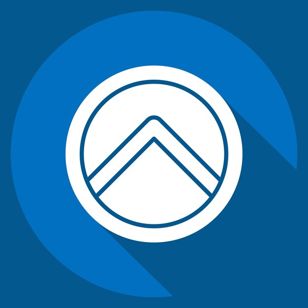Icon Shield relacionado con el símbolo de seguridad estilo sombra larga ilustración de diseño simple