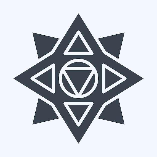 Icon Shuriken relacionado con el símbolo Ninja estilo glifo ilustración simple