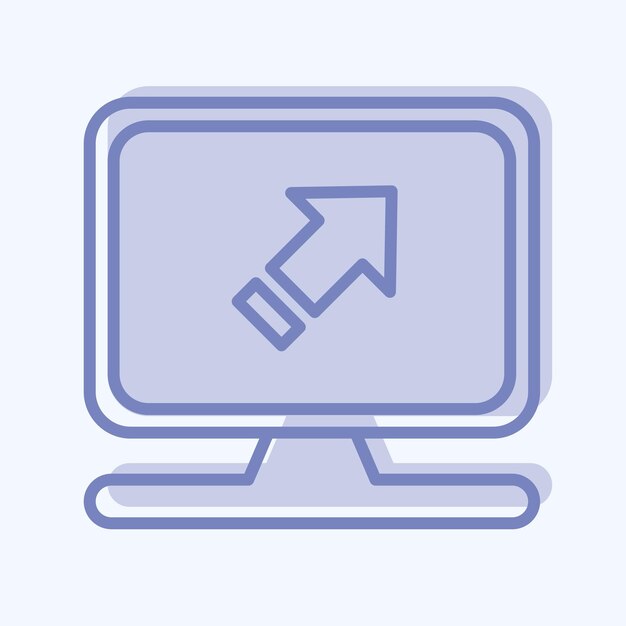 Icon Sistema informático relacionado con el aprendizaje automático símbolo estilo de dos tonos editable