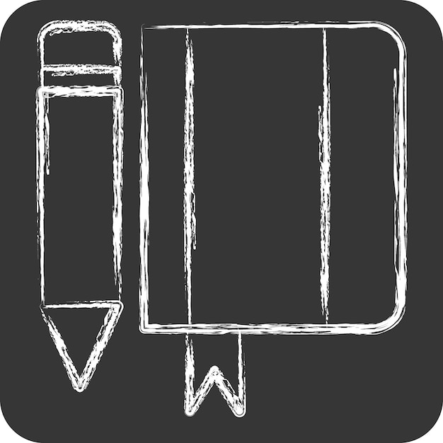 Icon Sketch Book relacionado con el símbolo de la oficina de correos tiza Estilo diseño simple ilustrado simple editable