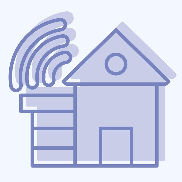 Icon Smart House relacionado con Smart City símbolo de estilo de dos tonos ilustración de diseño simple