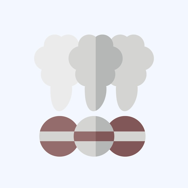 Icon Smoke Bomb relacionado con el símbolo Ninja estilo plano ilustración simple