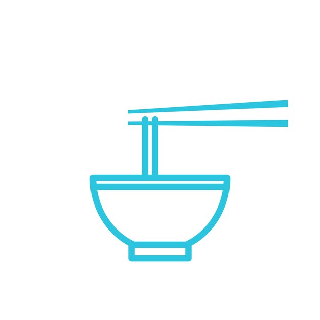 Icon Soba Noodles Perfección sin gluten de trigo sarracenoIsolado en fondo blanco Conjunto de iconos azules