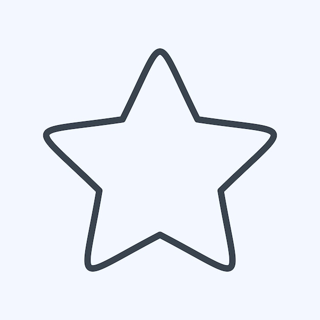 Icon Star 2 relacionado con el estilo de línea de símbolos de estrellas diseño simple editable