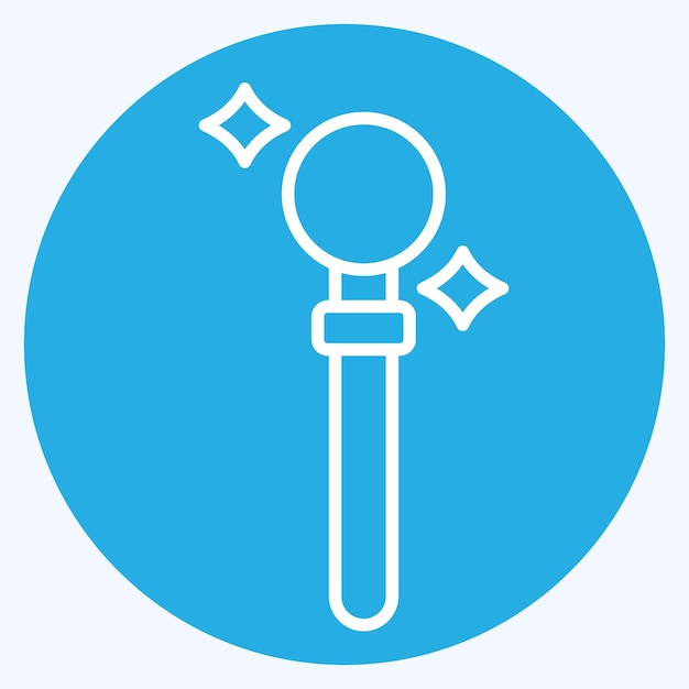 Icon Stick relacionado con el símbolo mágico estilo de ojos azules diseño simple editable