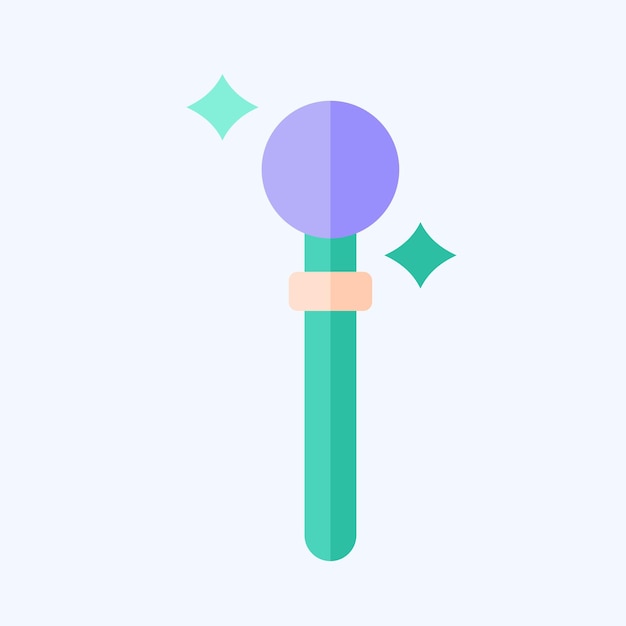 Icon Stick relacionado con el símbolo mágico estilo plano diseño simple editable