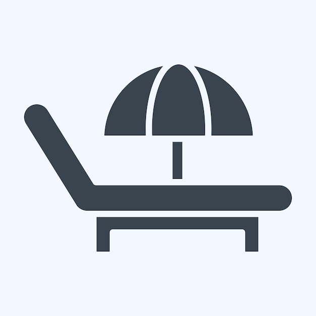 Icon Sun Bad relacionado con el diseño de estilo de glifo del símbolo de jubilación editable