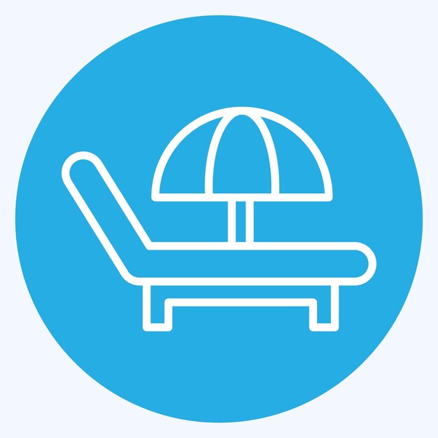 Icon Sun Mal relacionado con el símbolo de la jubilación diseño de estilo de ojos azules editable