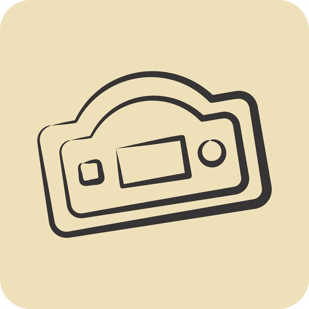 Icon Surface Roughness Tester relacionado con el símbolo de medición estilo dibujado a mano ilustración simple