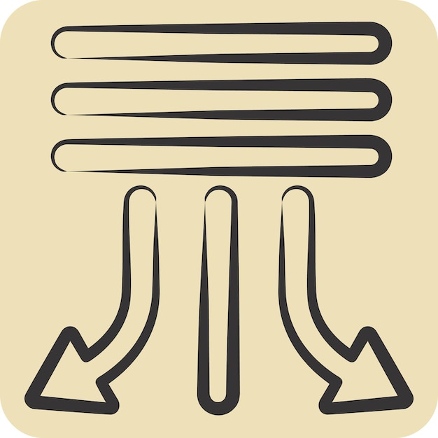 Icon Swing relacionado con el símbolo de aire acondicionado estilo dibujado a mano diseño simple editable