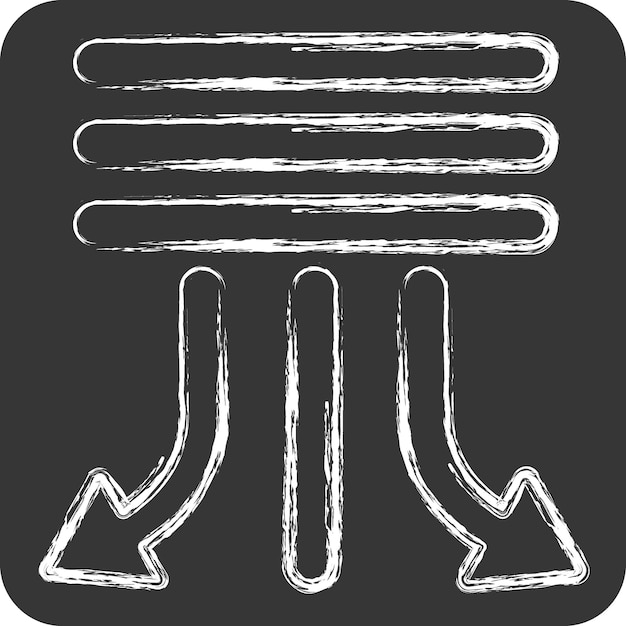 Icon Swing relacionado con el símbolo de aire acondicionado tiza Estilo diseño sencillo ilustrado editable