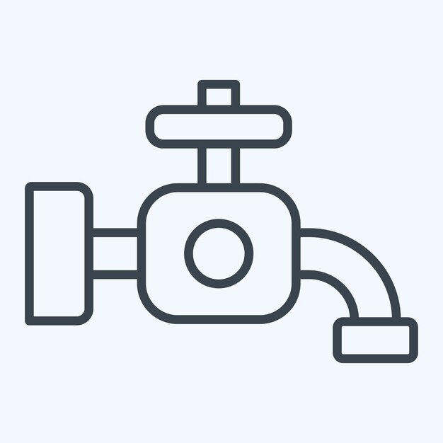 Icon Tap relacionado con la limpieza del estilo de línea de símbolo ilustración de diseño simple