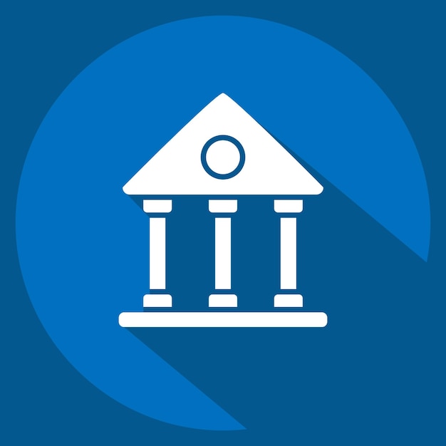 Icon Teatro relacionado con el símbolo de entretenimiento estilo de sombra larga diseño simple