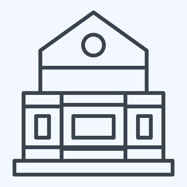 Icon Teatro relacionado con Teatro Gradiente estilo de línea de símbolo ilustración simple