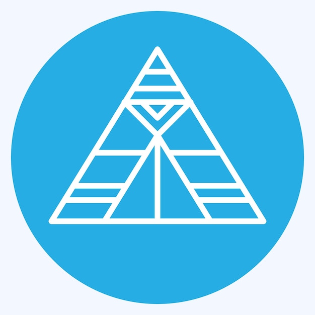 Icon Tent relacionado con el símbolo de los nativos americanos de ojos azules diseño de estilo editable