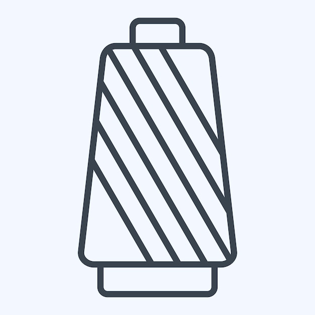 Icon Thread relacionado con Estilo de línea de símbolo de tela diseño simple editable