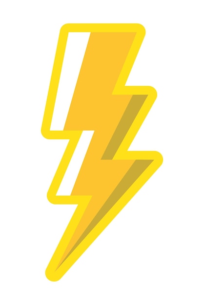 Icon Thunder Set de cuatro rayos de estilo diferente con contorno