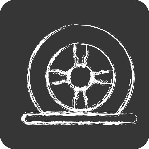 Icon Tire Flat adecuado para la tiza de símbolo automotriz Estilo diseño simple plantilla de diseño editable