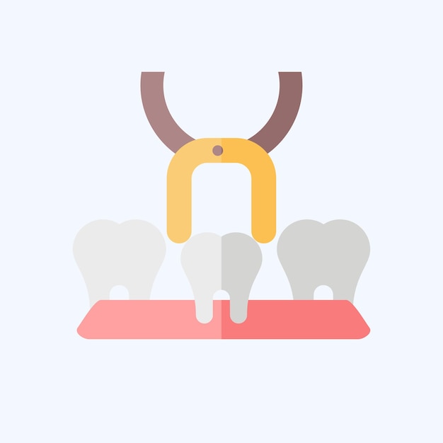 Icon Tooth Extra relacionado con el símbolo del dentista estilo plano diseño simple editable