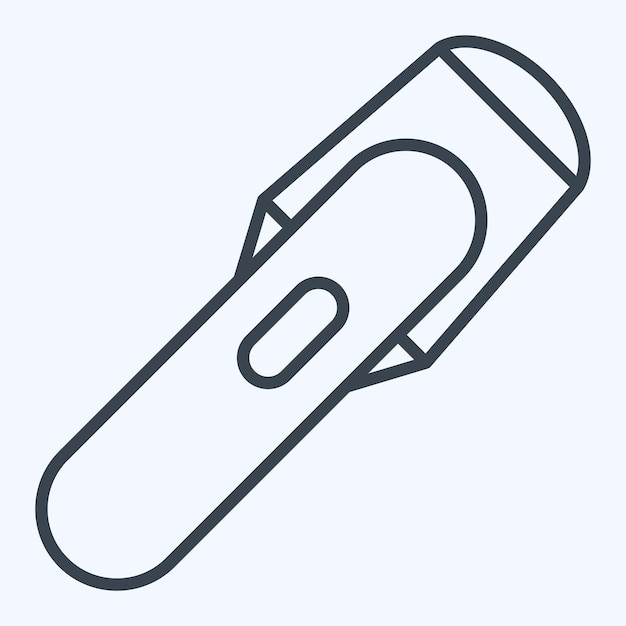 Icon Torch relacionado con el estilo de línea de símbolos de minería diseño simple editable