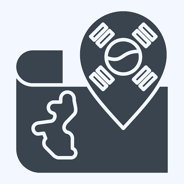 Icon Towers de Seúl relacionado con el símbolo de Corea estilo glifo ilustración simple