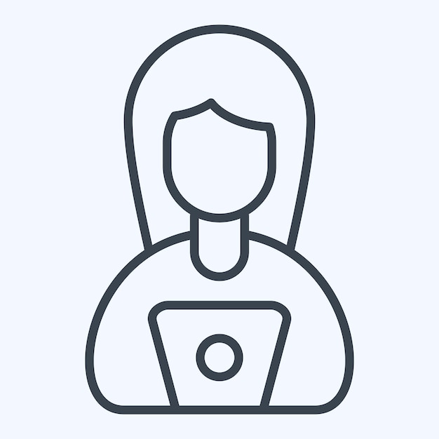 Icon Trabajo desde Remote Working relacionado con Remote Working estilo de línea de símbolo diseño simple