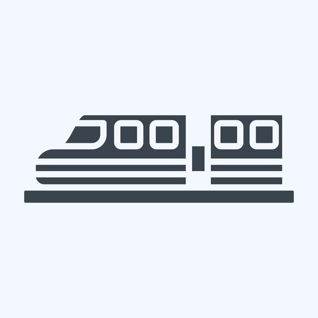 Icon Tren de Alta Velocidad relacionado con el símbolo de la ciudad inteligente estilo glifo ilustración de diseño simple