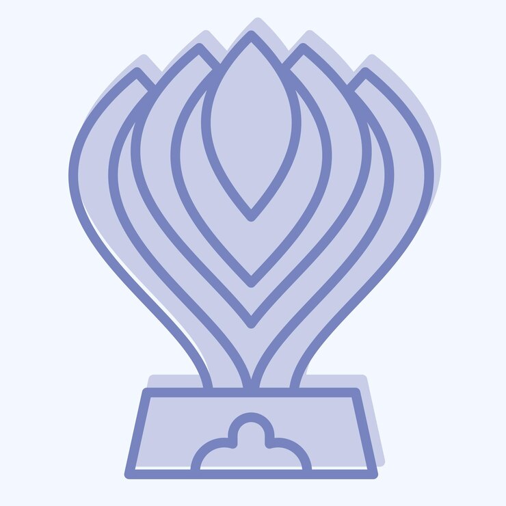 Vector icon trophy relacionado con el símbolo de carreras estilo de dos tonos diseño simple editable