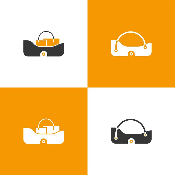 Icon Vector de bolsa y billetera de compras Finanzas modernas y diseño de logotipo de compras