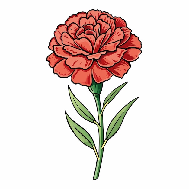 Icon Vector clipart Ilustración del estilo de dibujos animados de la flor del carnero