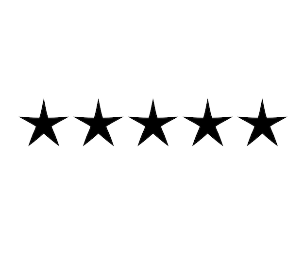 Icon vector estrella eps10 Simplemente símbolo plano diseño plano de cinco estrellas