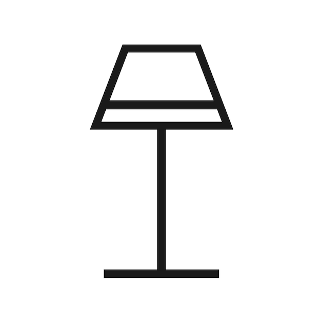 Icon Vector Ilustración de la lámpara Icon Véctor de la lámpada plana