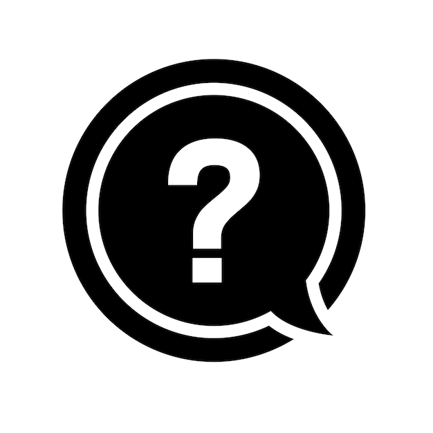 Icon Vector de signo de pregunta Diseño sencillo