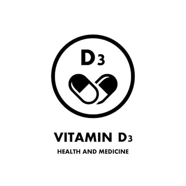 Vector icon de vector de vitamina d3 icon de vector para la salud icon de píldora de vitaminas
